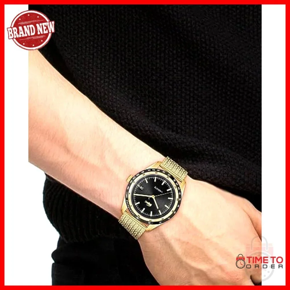Men's Stainless Steel Mesh Watch with Date Function, 40mm Case